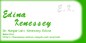 edina kenessey business card